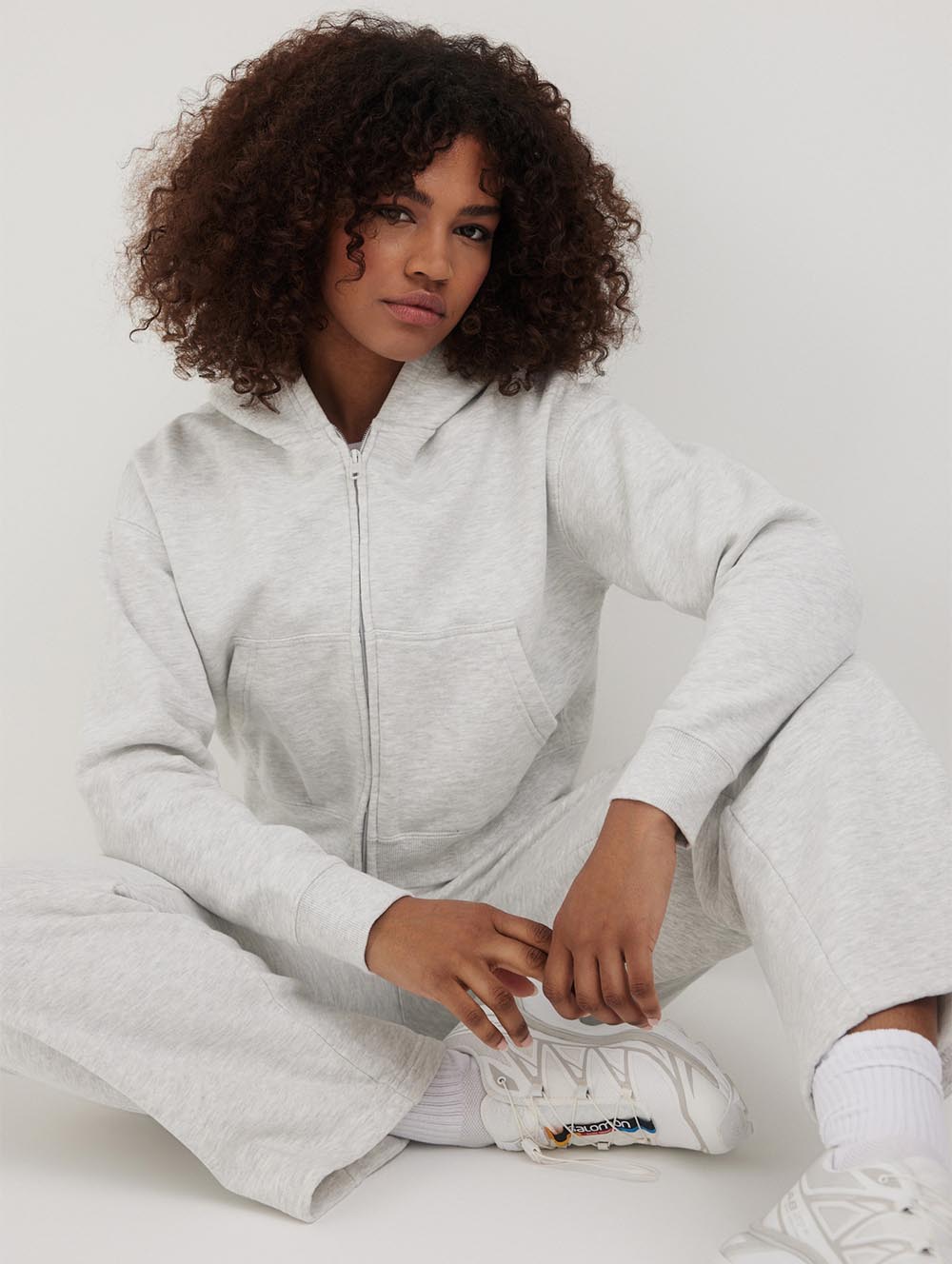 Whitley - Sweat à capuche zippé en molleton écologique - BLEH10502