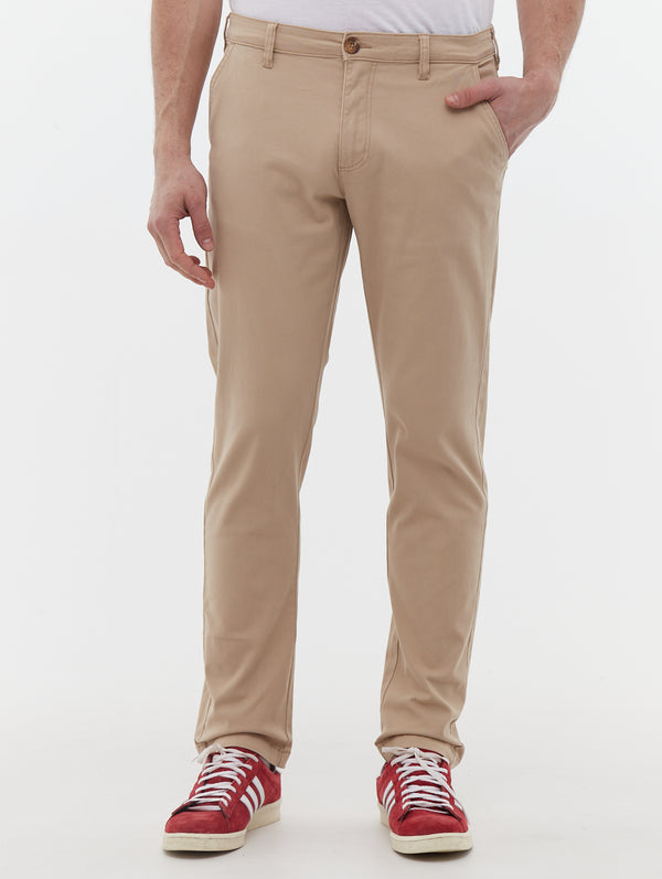 Jimini Washed Twill Chino Pants - Beige - Bench