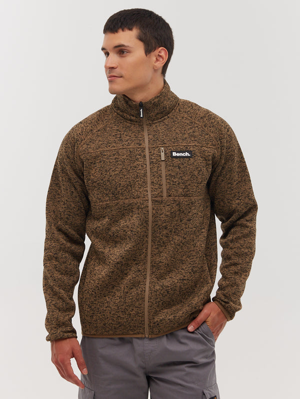 Wylden Funnel Zip Up M Camel Marl