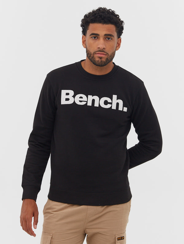 Tipster Perforated Logo Crew Neck Sweatshirt - BN2E117387 - Bench