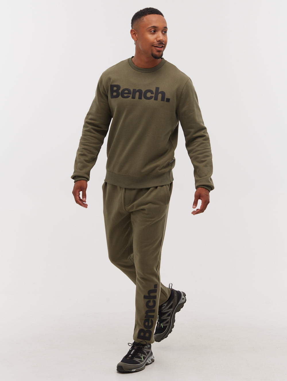 Tipster Perforated Logo Crew Neck Sweatshirt - Green