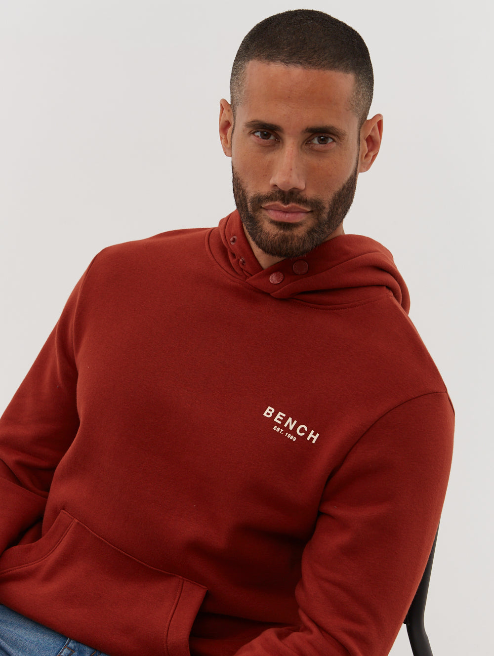 MOBBLEY Orange Hoodies Graphic Front Back Shot 3