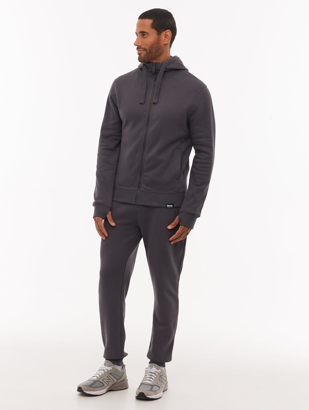 Kadmar Grey Zip Hoodies Fashion Shot 2