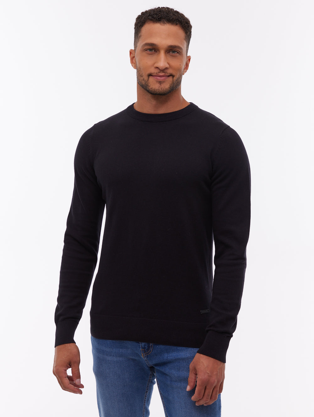 Vietro Black BK001 Knit Crews Fine Gauge Shot 1