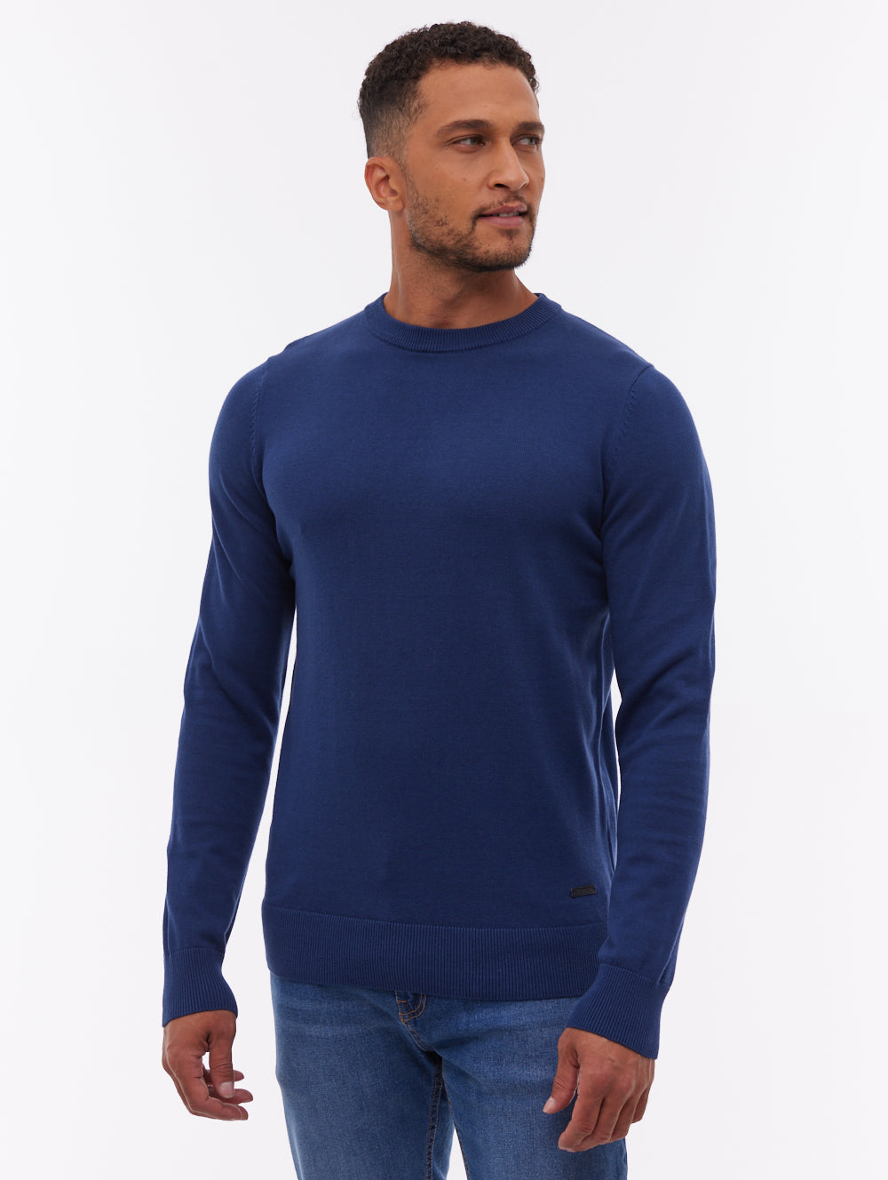 Vietro Blue NY001 Knit Crews Fine Gauge Shot 1