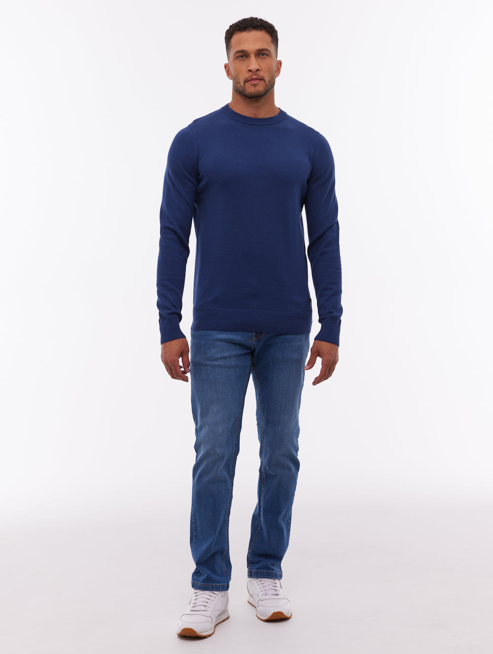 Vietro Blue NY001 Knit Crews Fine Gauge Shot 1