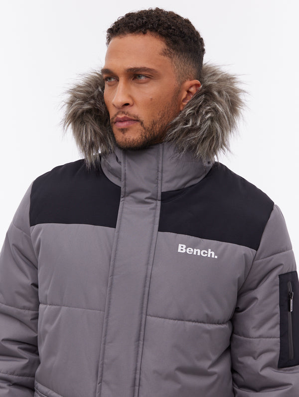 Tillor Hooded Parka - Dark Grey - Bench
