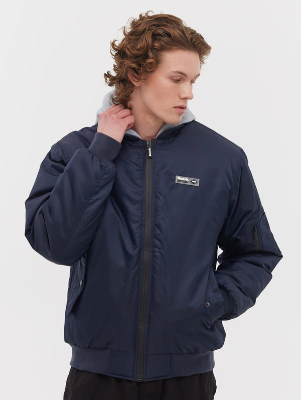 Bomper Fleece Hood Bomber Jacket Bench