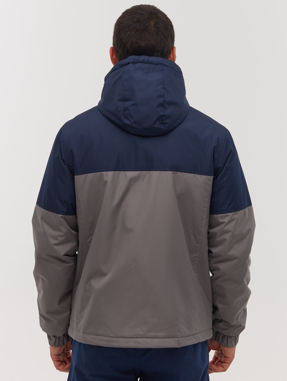 Benja Color Block Hooded Jacket - Grey