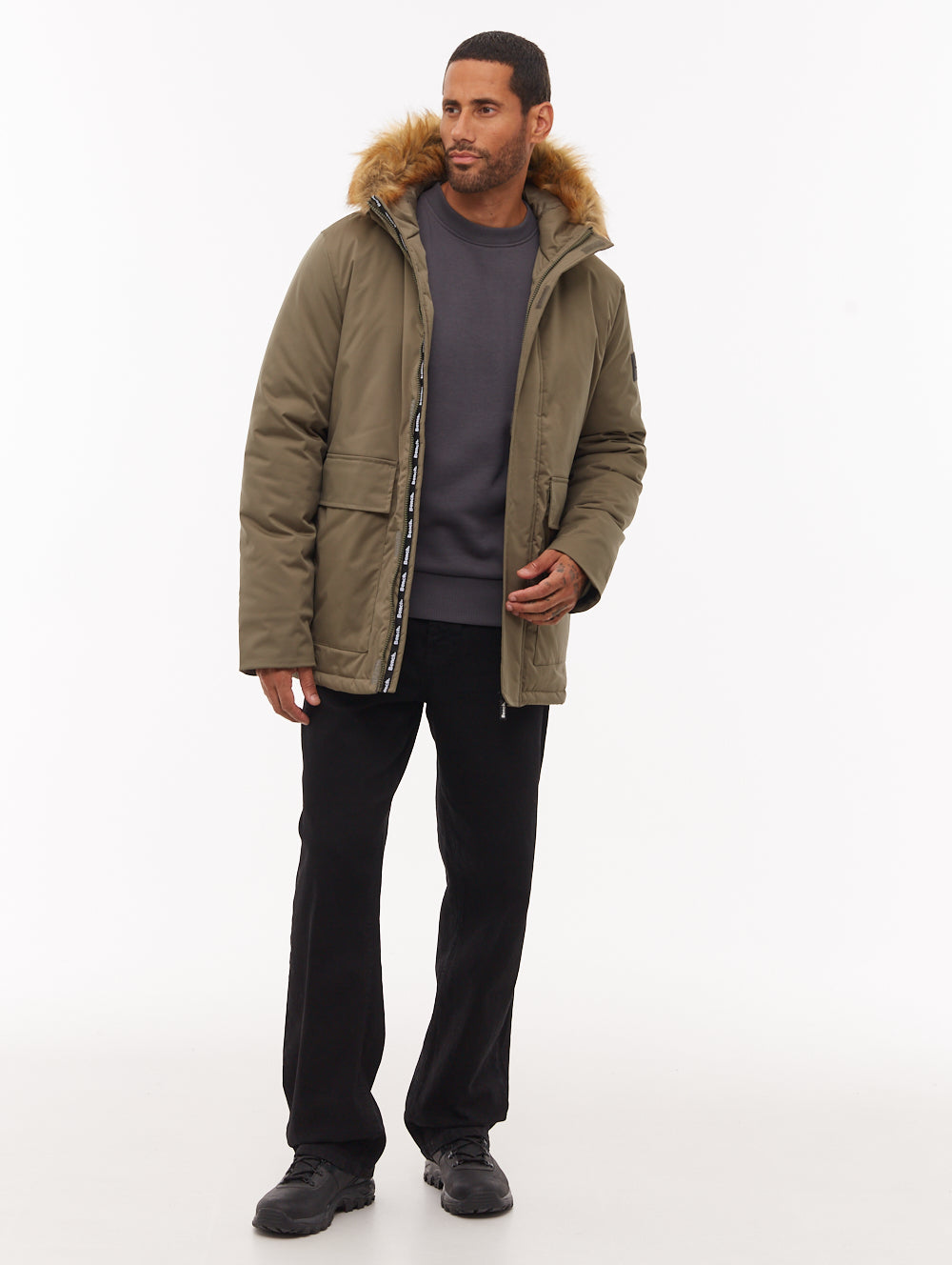 Jarryl parka à capuchon - Vert