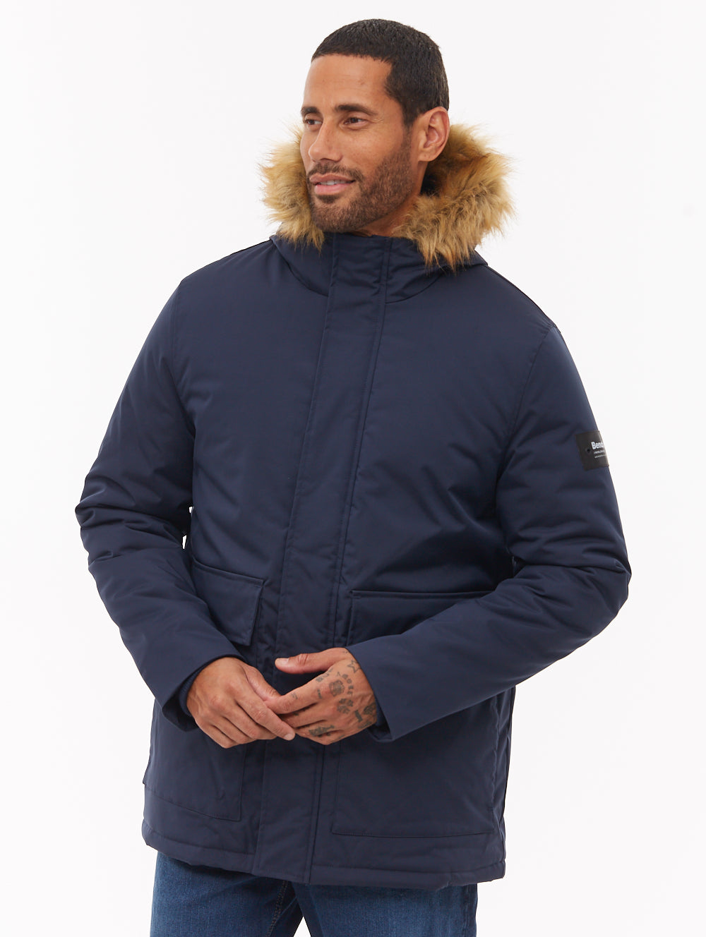 Jarryl parka à capuchon - Bleu