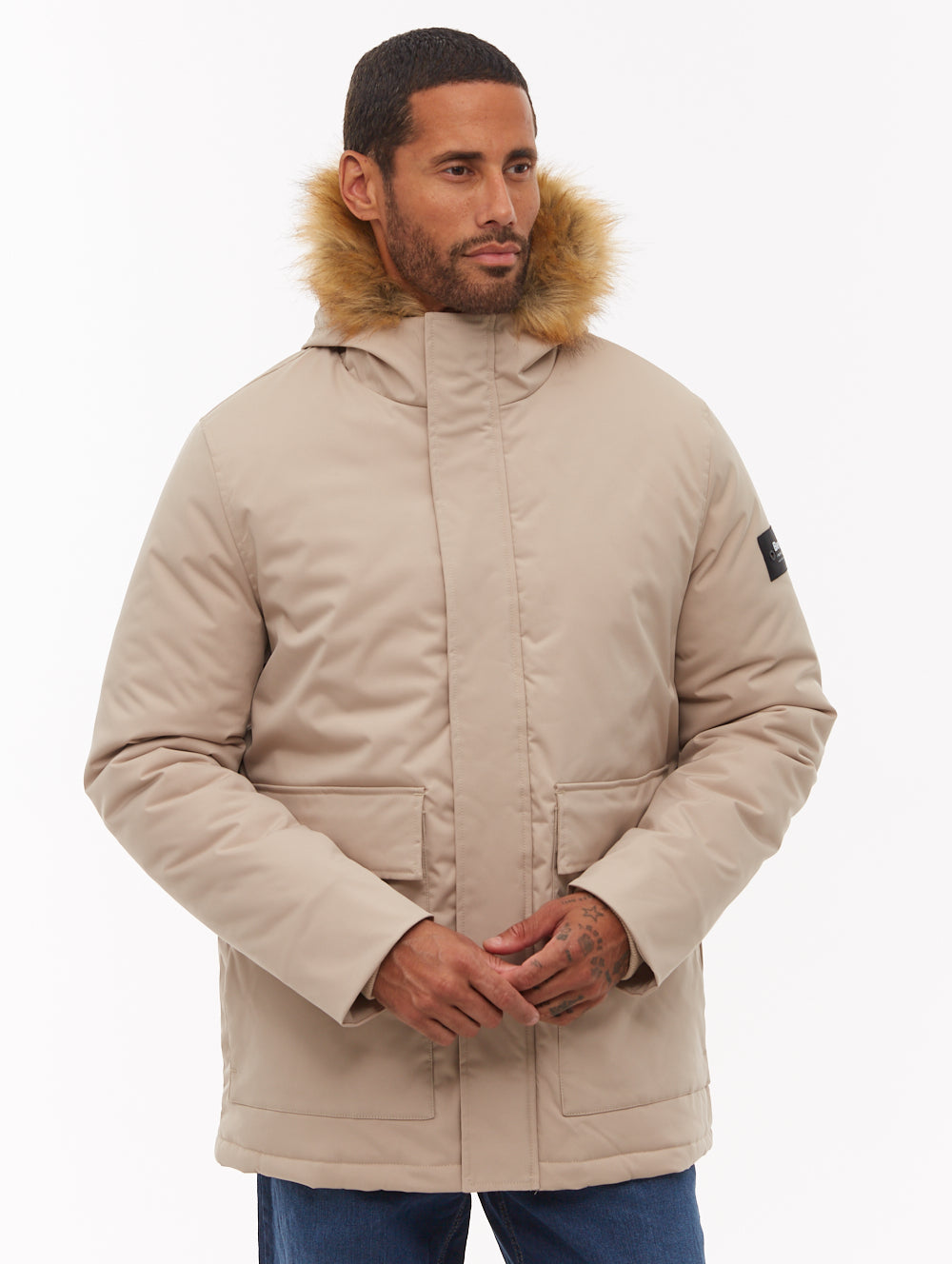 Jarryl parka à capuchon - Beige