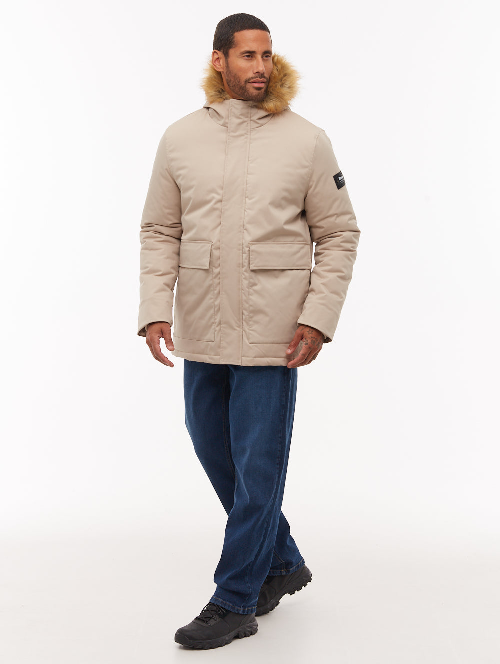 Jarryl parka à capuchon - Beige