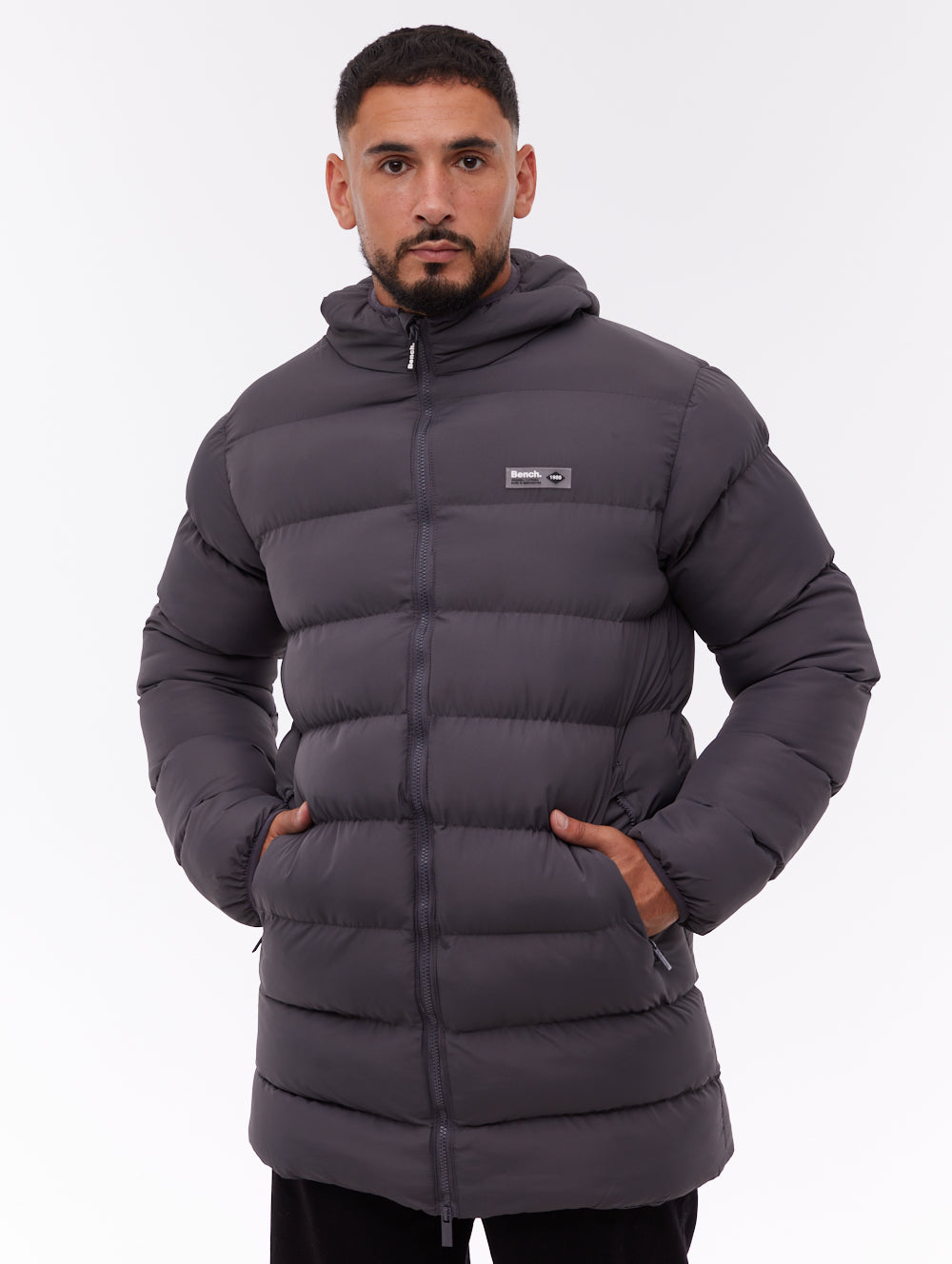 Arviss Hooded Puffer Jacket - Grey