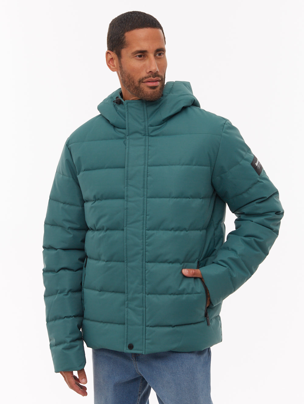 Evolo Hooded Puffer Jacket - Green