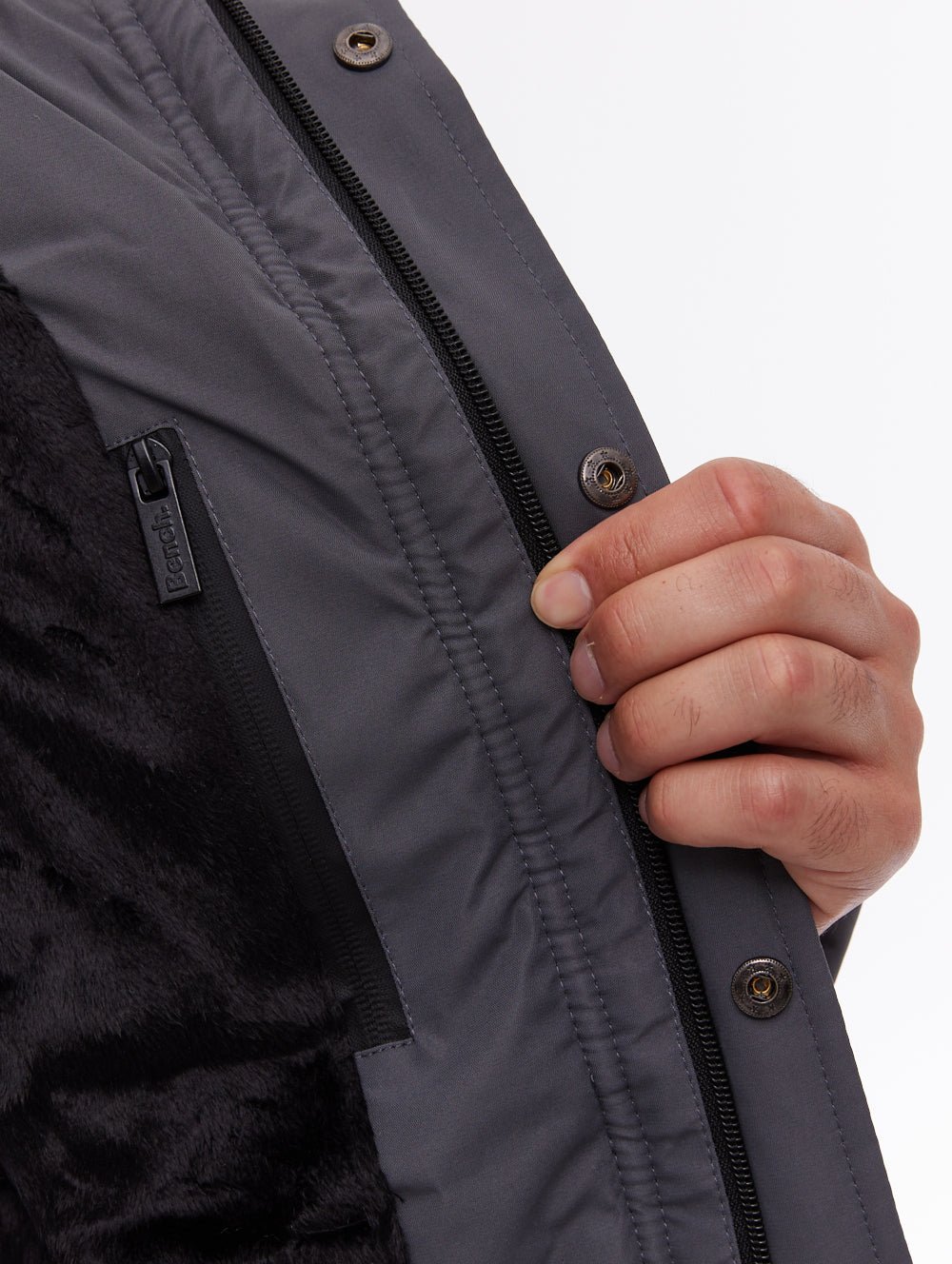 Evolo veste matelassée à capuchon - Gris