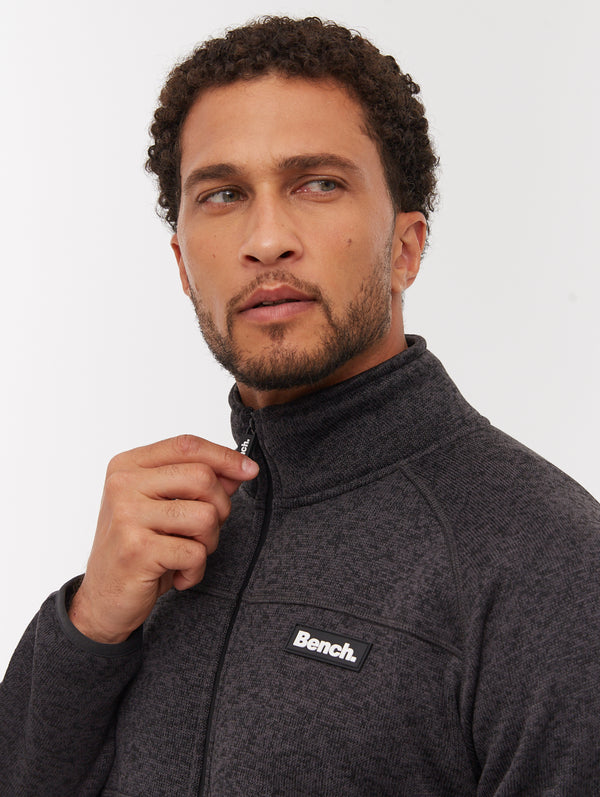 Middeo Funnel-Neck Zip-Up - Grey - Bench
