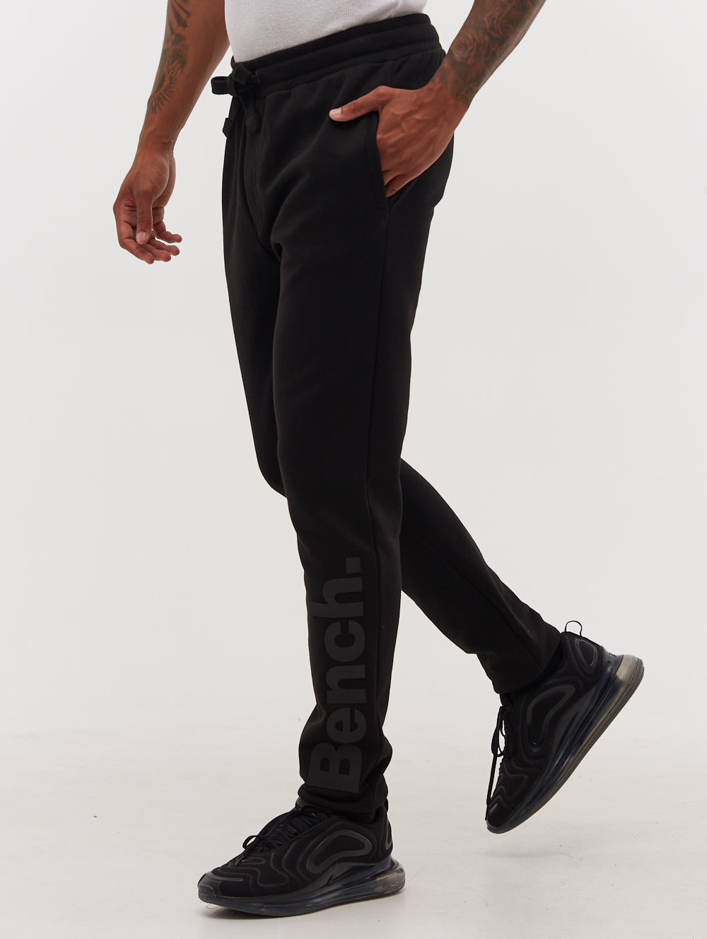 Paxton Tonal Logo Joggers - Black