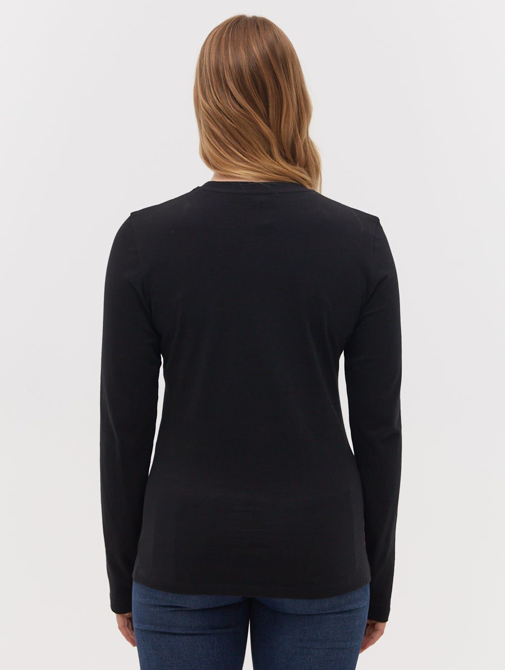 JEWELLE Black Tees LS Logo Shot 4