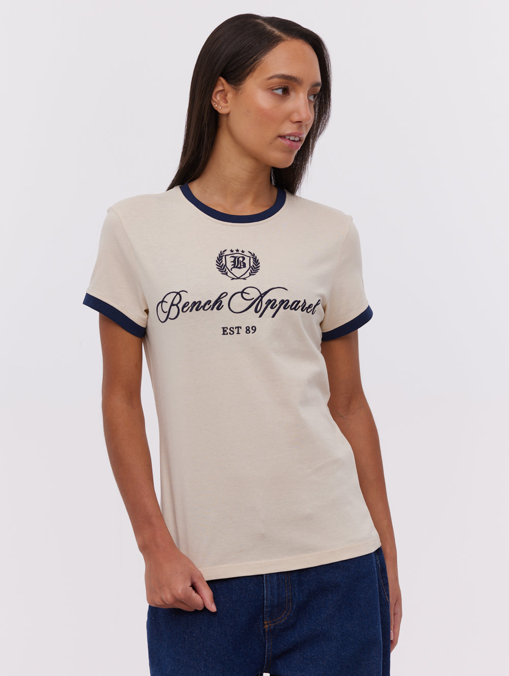 Vivica t-shirt ringer brodé