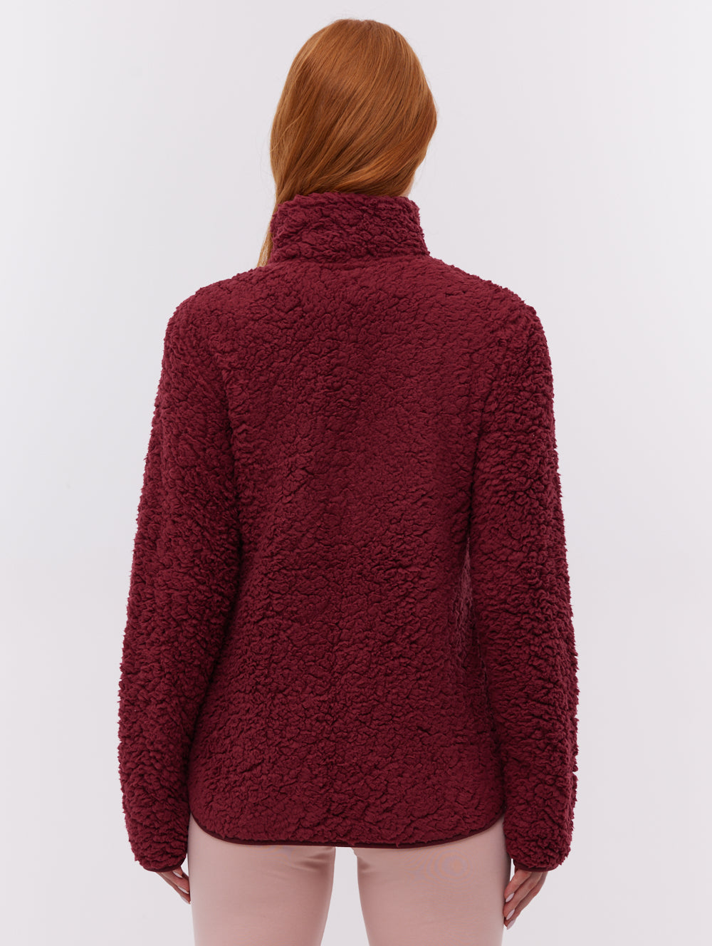 Klea Fleece Funnel Zip-Up - Red
