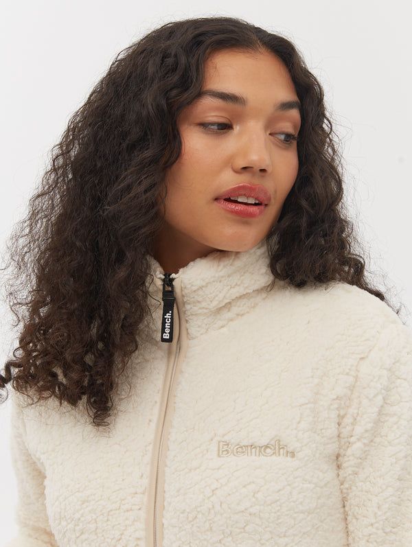 Edition Fleece Funnel Zip Up L Winter White