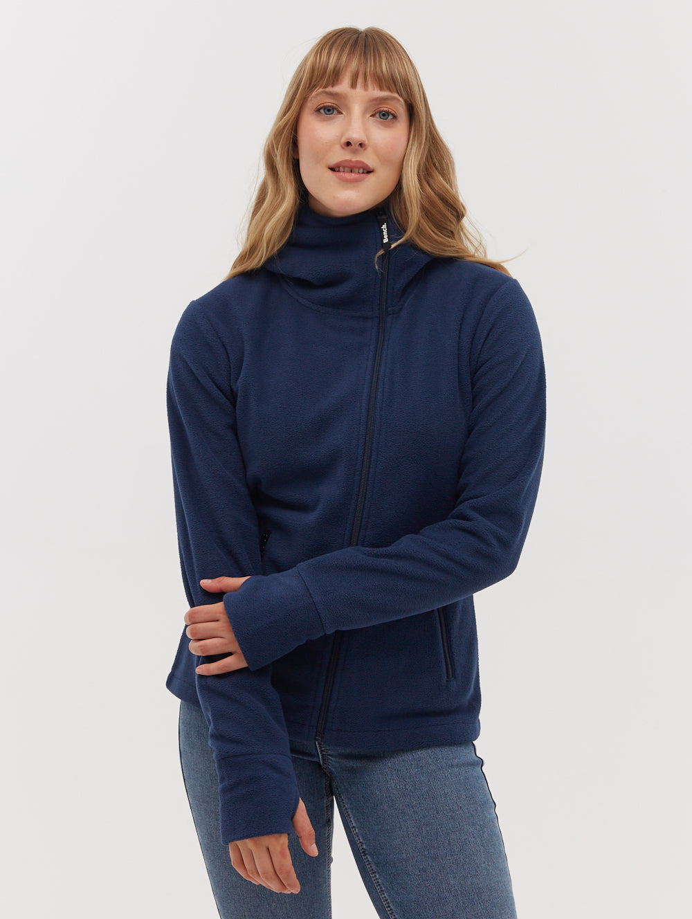 Ninja Microfleece Asymmetric Zip-Up - Dark Blue