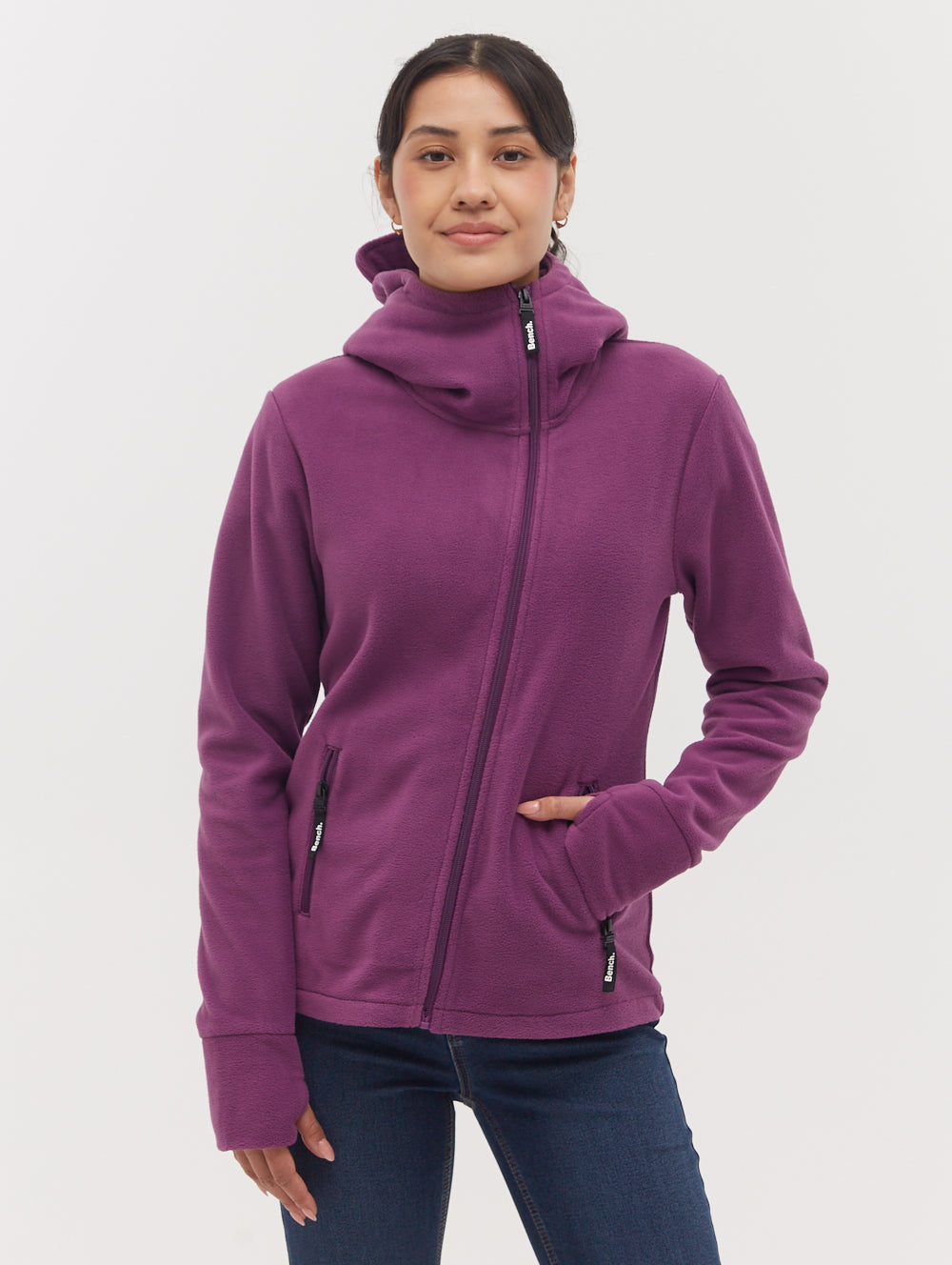 Ninja Microfleece Asymmetric Zip-Up - Purple