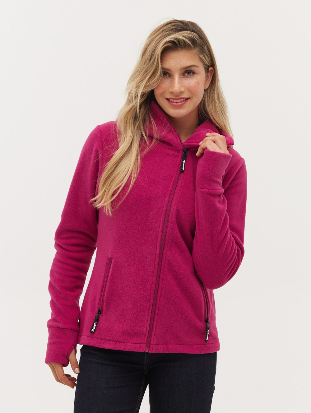 Ninja Pink Funnel Zips Microfleece w/Hood Shot 1