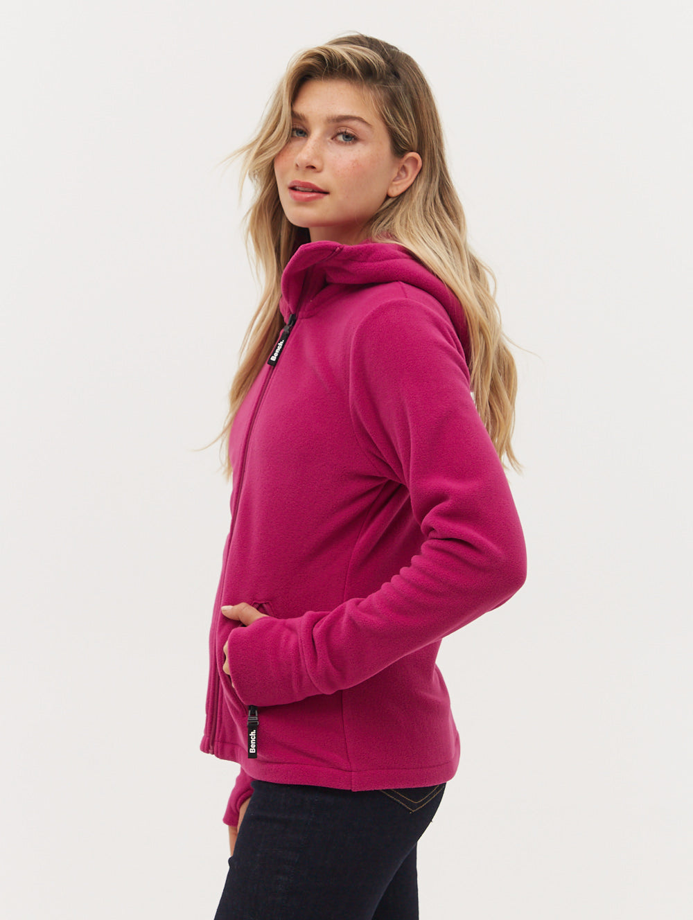 Ninja Pink Funnel Zips Microfleece w/Hood Shot 3
