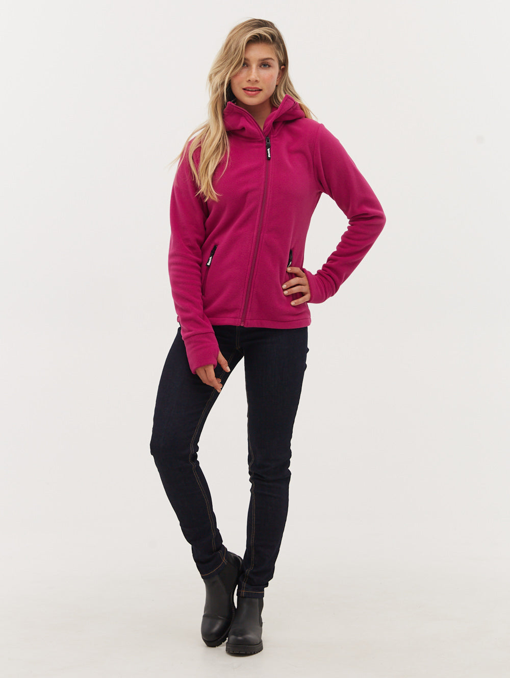 Ninja Pink Funnel Zips Microfleece w/Hood Shot 6