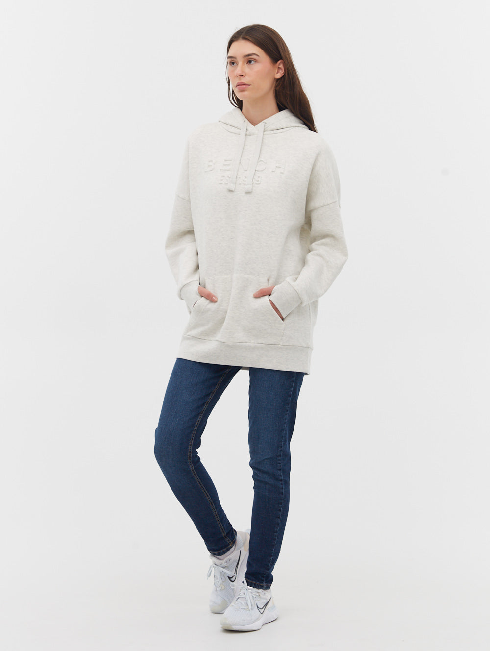 Ivyisla Longline Deboss Hoodie - BN4E124959