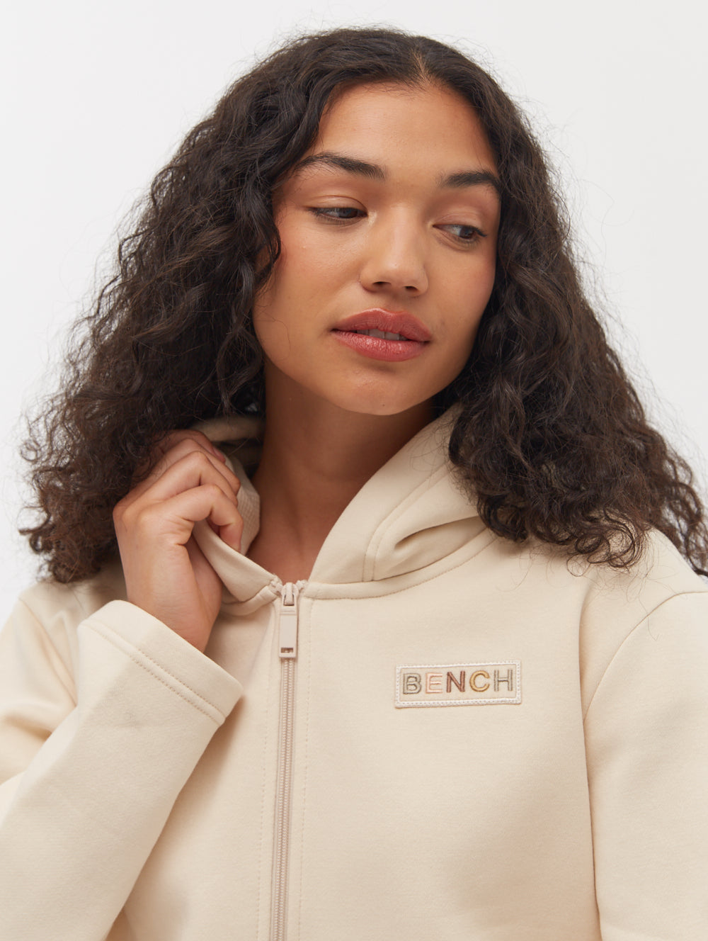 Yael Half-Zip Hoodie - White