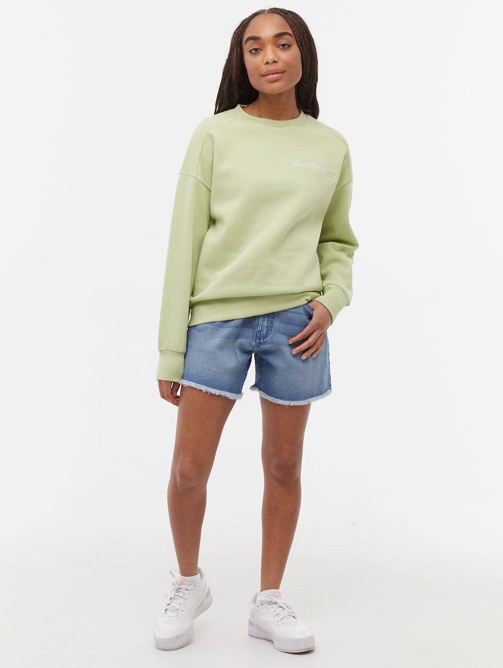 Desta Script Graphic Crew Neck Sweatshirt