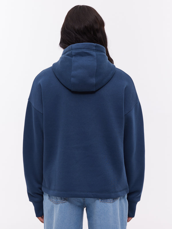 Elaina Deboss Hoodie - Blue - Bench