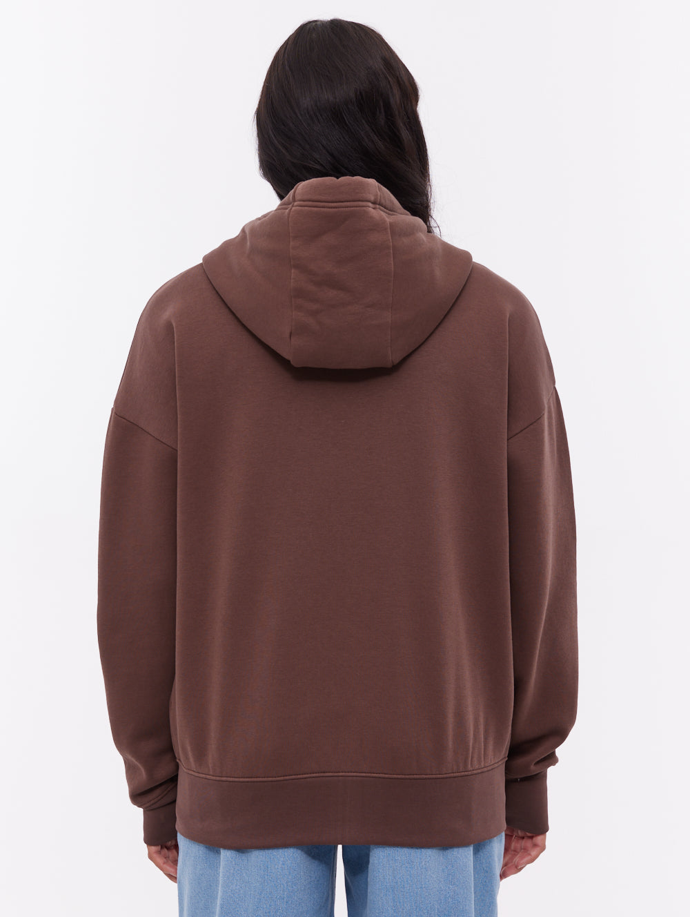 Kingra chandail oversize à capuchon zippé - Brun