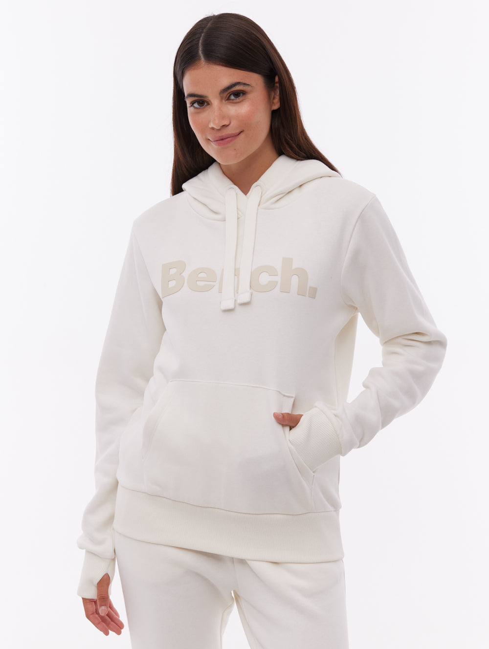 Herth White Hoodies Logo Shot 1