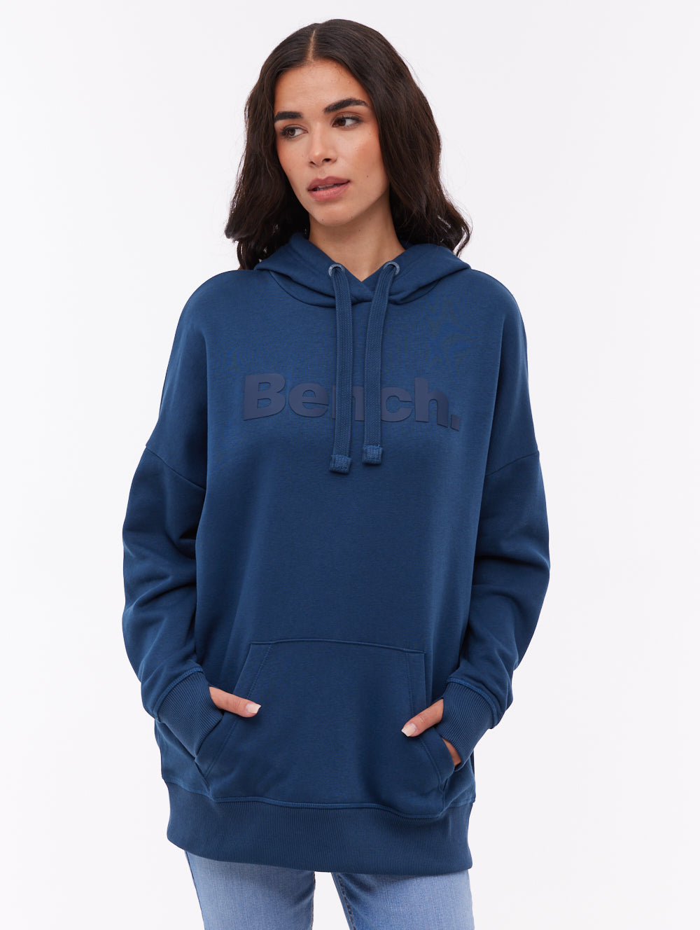Linra Blue NY018 Hoodies Oversized Logo Shot 1