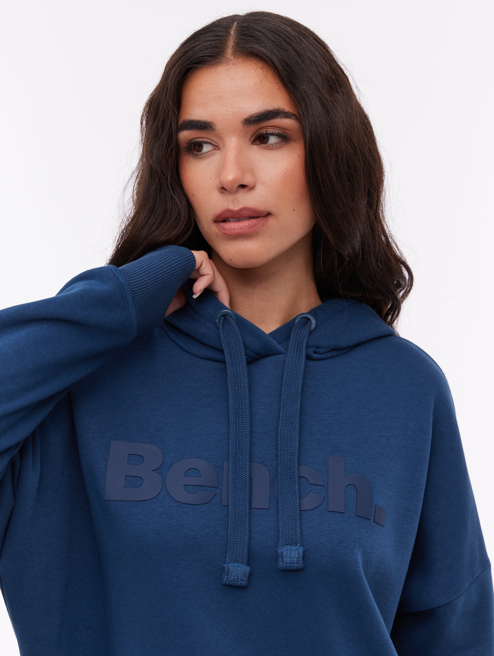Linra Blue NY018 Hoodies Oversized Logo Shot 1