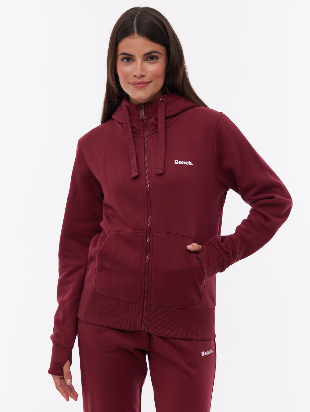 Carah Red BU028 Zips Small Logo Shot 1