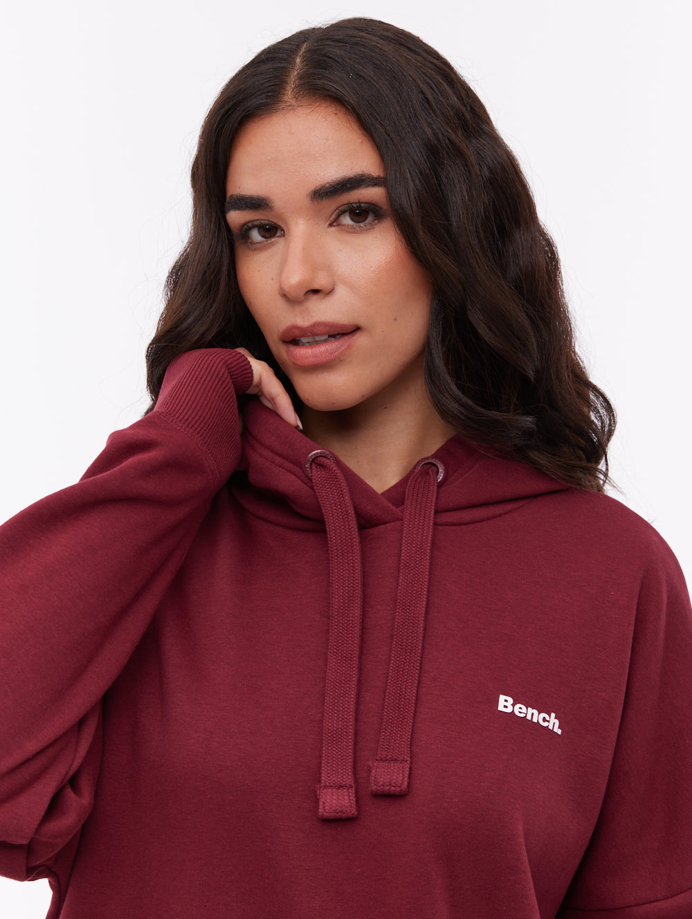 Darea Red BU028 Hoodies Oversized Small Logo Shot 1