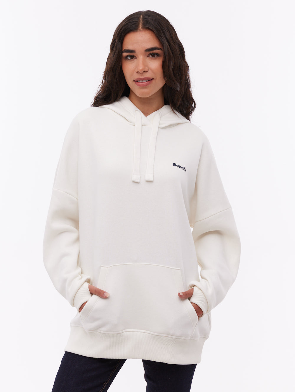 Darea White WH007 Hoodies Oversized Small Logo Shot 1