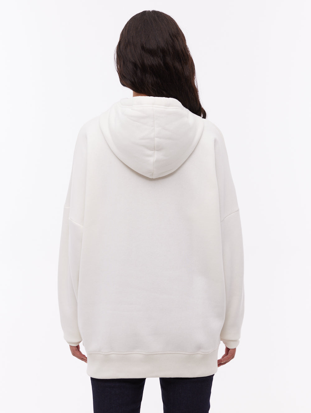 Darea White WH007 Hoodies Oversized Small Logo Shot 3
