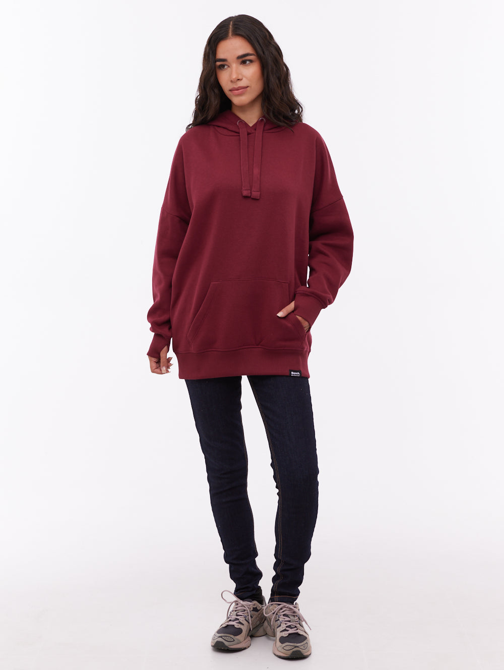 Fray Red BU028 Hoodies Oversized Tab Shot 2