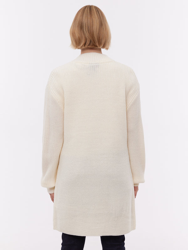 Asteria Long Cardigan Sweater - White - Bench