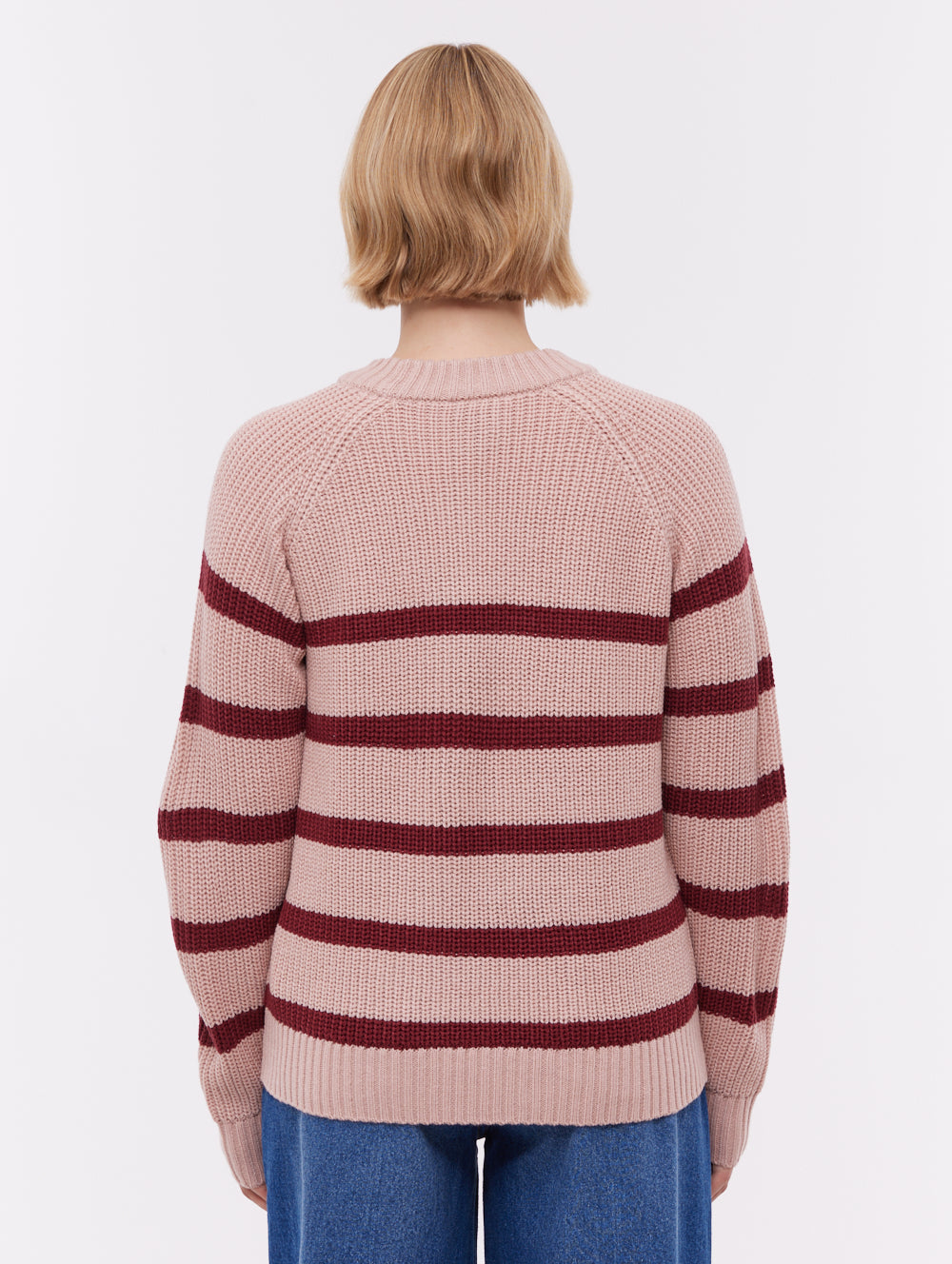 Lourine Pink PK021 Knit Crews Striped Shot 3