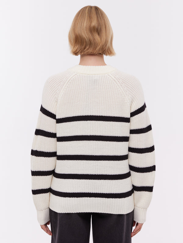 Lourine Striped Crew Neck Sweater | Bench Canada