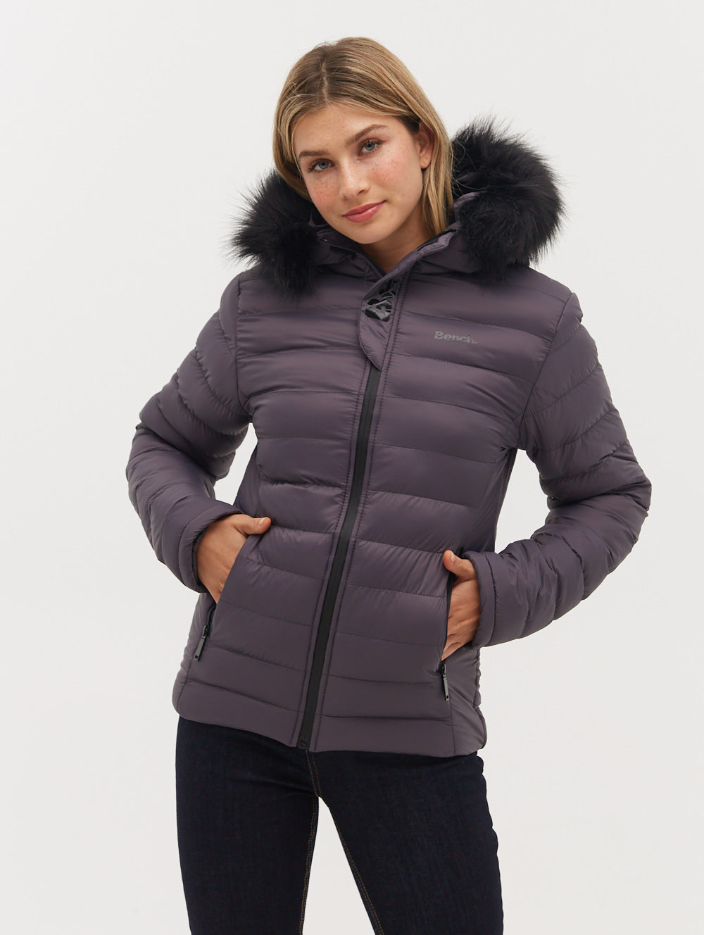 Ludlow Hooded Bomber Jacket - Grey