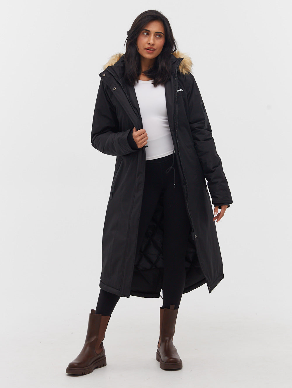 Skylar Hooded Parka - Black