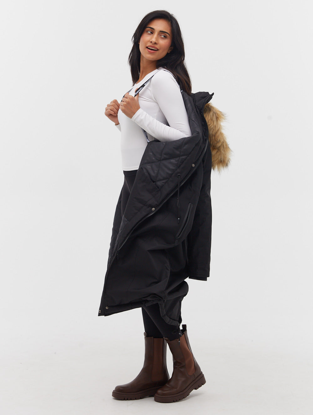 Skylar Hooded Parka - Black